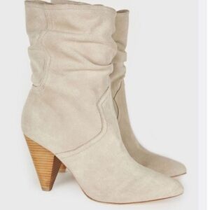 JOIE Gabbissy slouchy boot taupe gray suede size 37